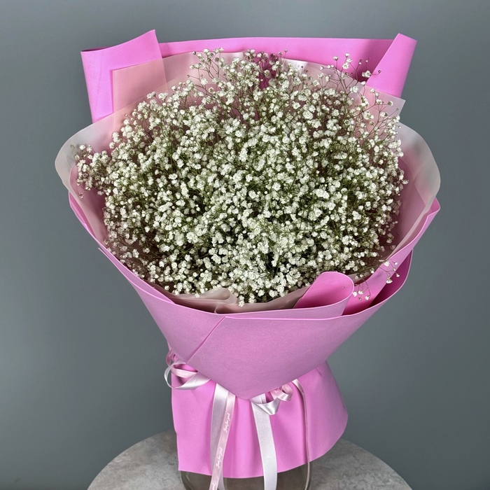 Букет из 15 белых гипсофил