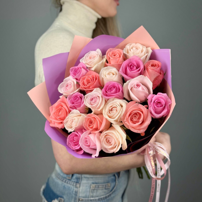 Букет из роз Любовное конфети