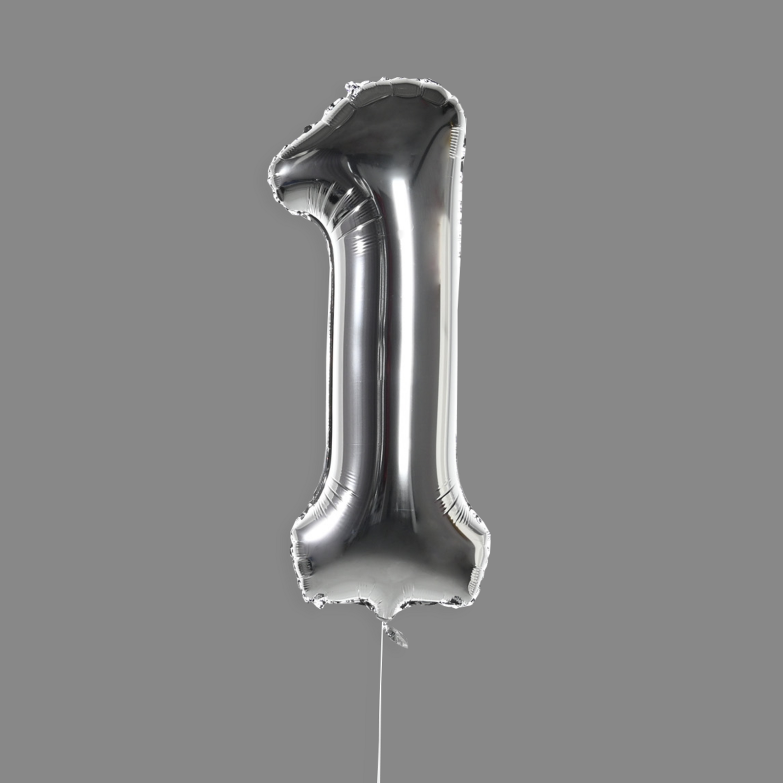 Шар фольгированный серебро "1"