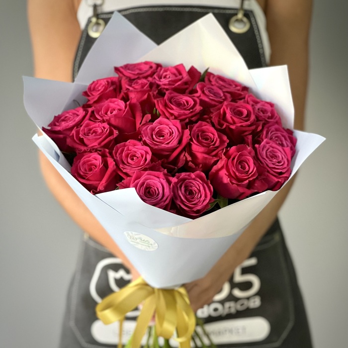 Букет из 1 малиновой розы 40 см