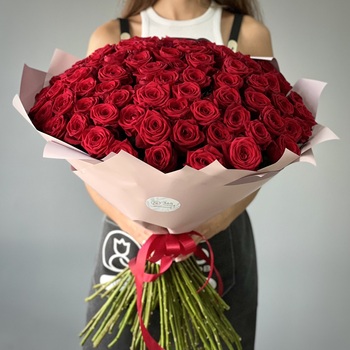 Букет из 151 красной розы 60 см