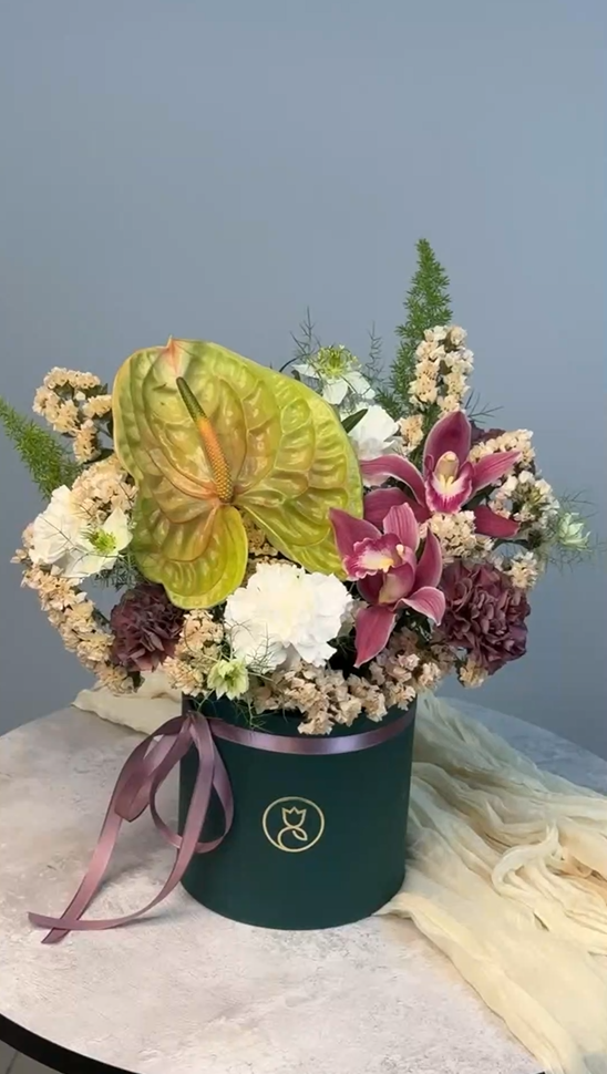 Цветы в коробке Экзотика 