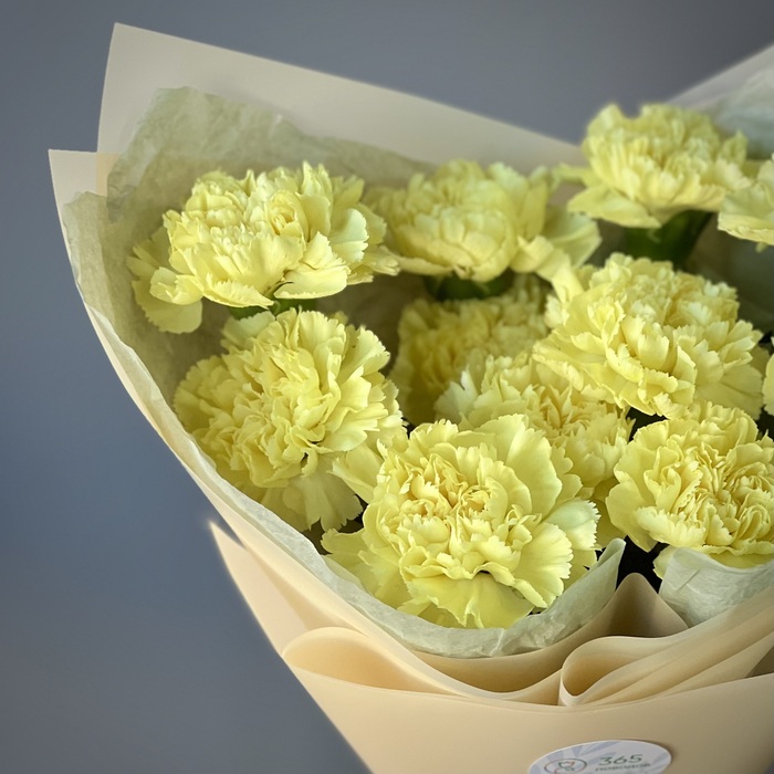 Букет из 11 желтых гвоздик