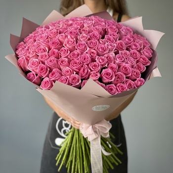 Букет из 151 розовой розы 60 см
