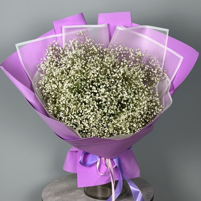 Букет из 25 белых гипсофил