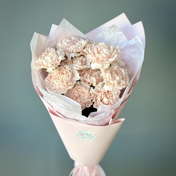 Букет из 11 нежно-розовых гвоздик