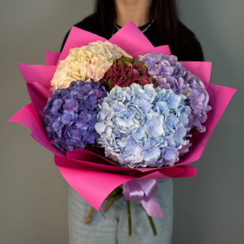 Букет из 5 гидрангии микс