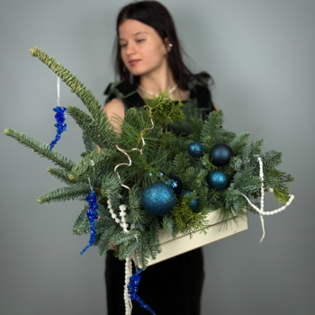 Цветы в ящике Рождественская ночь