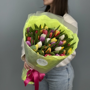 Букет из 101 тюльпанов микс