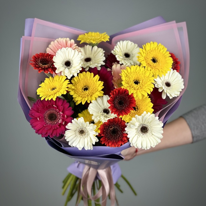 Букет из 21 гербер микс