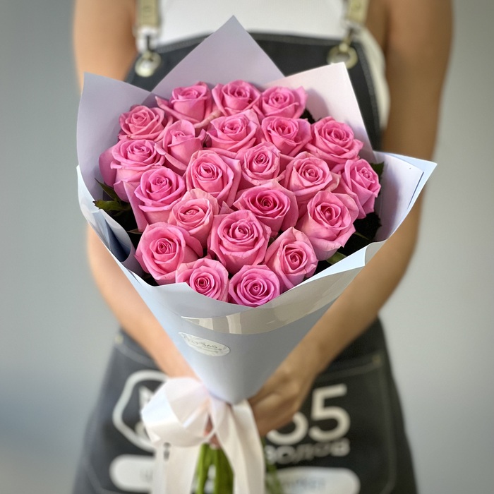 Букет из 1 розовой розы 50 см